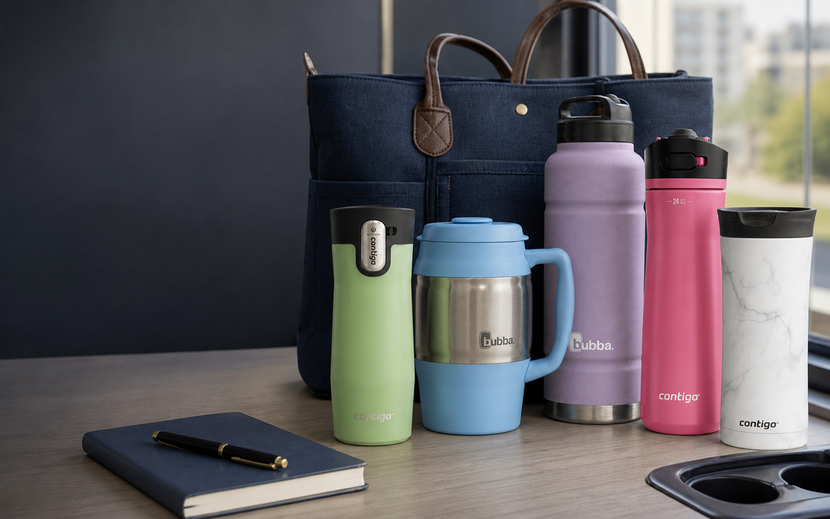 A curated lineup of Contigo and bubba drinkware for Canadian workdays